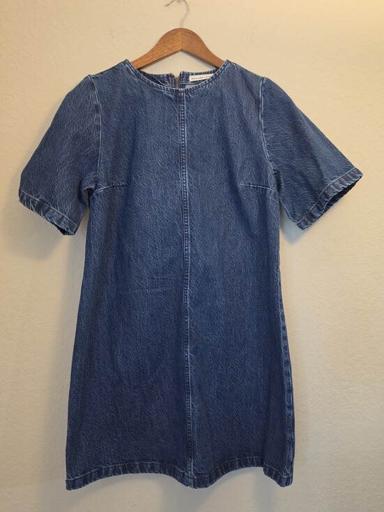 Abercrombie & Fitch Dresses & Skirts - Abercrombie & Fitch Denim Shift Dress Womens Medium Dark Wash Classic 90s Retro